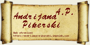 Andrijana Piperski vizit kartica